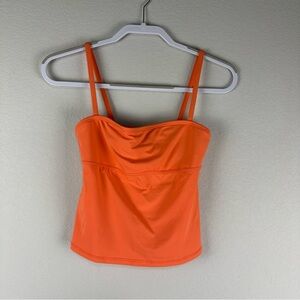 La Blanca Neon Orange Tankini Swimming Swim Top Size 6